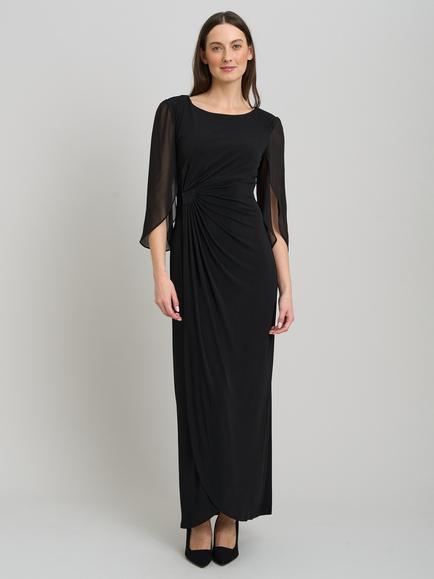 Gina Bacconi Iulia Printed Sheath Dress, Black, Black