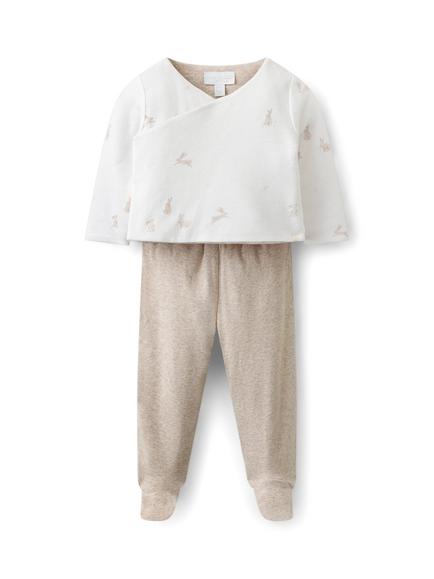 The White Company Baby Jacket and Joggers Set, Taupe Marl, Taupe Marl