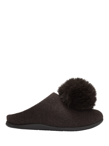 FitFlop IQ-SNUG Felt Slippers, Chocolate Brown