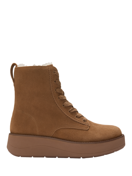 FitFlop Gen-F Roam Shearling Suede Ankle Boots, Terracotta Tan, Terracotta Tan