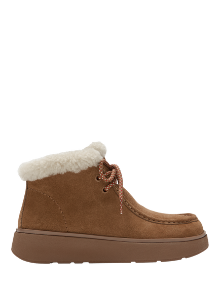 FitFlop Gen-FF Shearling Suede Ankle Boots, Terracotta Tan, Terracotta Tan