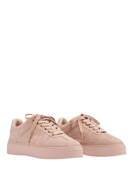 Mallet Kingsbury Suede Lace Up Trainers - view 2, Pink