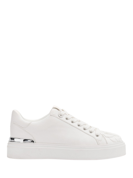 Mallet Bloomsbury Leather Lace Up Trainers, White