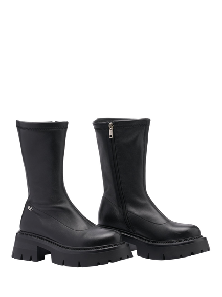 Mallet Maddie Leather Boots, Black - view 2, Black