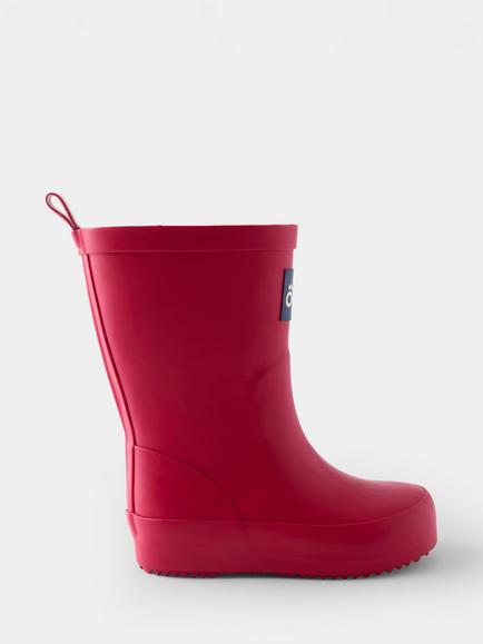JoJo Maman Bébé Kids' Gingham Lined Wellington Boots, Bright Red, Bright Red