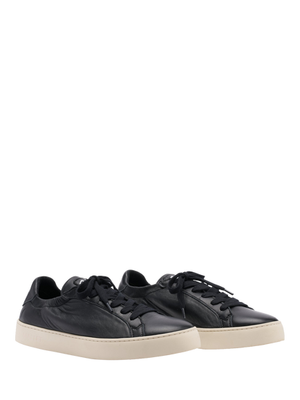 Mallet Sona Leather Lace Up Trainers - view 2, Black