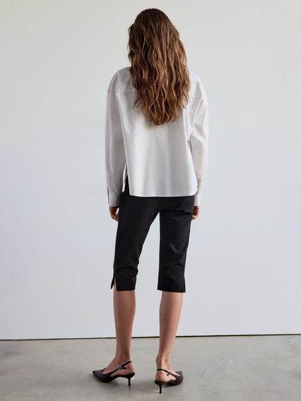Mango Drape Silhouette Tie Neck Blouse, Off White - view 2, Off White