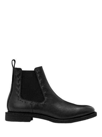 AllSaints Cliff Leather Chelsea Boots, Black, Black