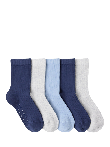 Lindex Kids' Ribbed Socks, Light Blue - view 2, Light Dusty Blue