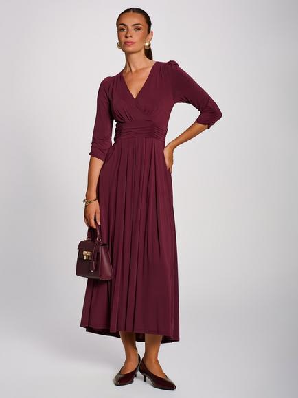 Jolie Moi Jersey Maxi Dress, Burgundy, Burgundy