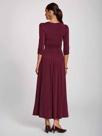 Jolie Moi Jersey Maxi Dress, Burgundy - view 2, Burgundy