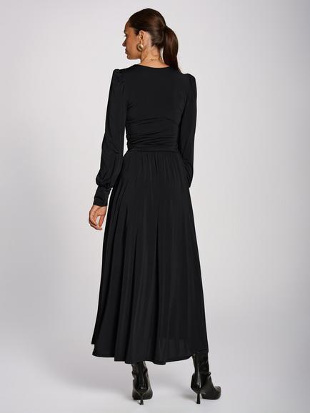 Jolie Moi Jersey Long Sleeve Maxi Dress, Black - view 2, Black