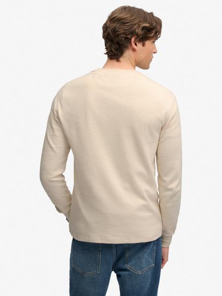 Superdry Classic Slub Waffle Top - view 2, Rainy Day Grey
