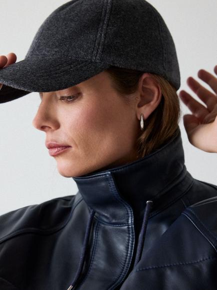 Whistles Wool Baseball Cap, Grey - view 2, Grey