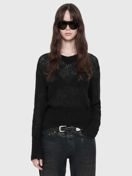 AllSaints Mabel V-Neck Jumper, Black