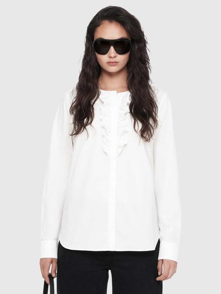 AllSaints Amara Ruffle Shirt, White