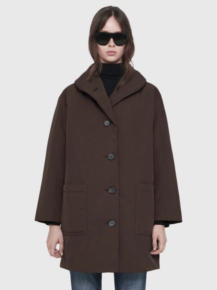 AllSaints Darcie Oversized Puffer Jacket, Espresso Brown, Espresso Brown