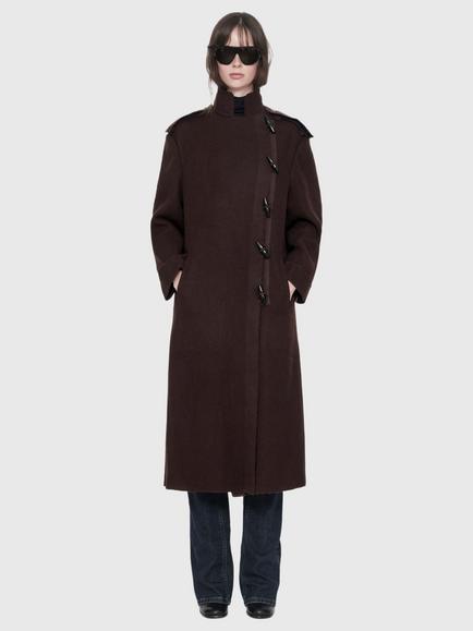 AllSaints Ellis Longline Overcoat, Brown - view 2, Brown