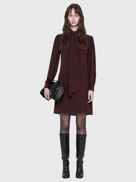 AllSaints Jamie Silk Mini Dress, Oxblood Red, Oxblood Red