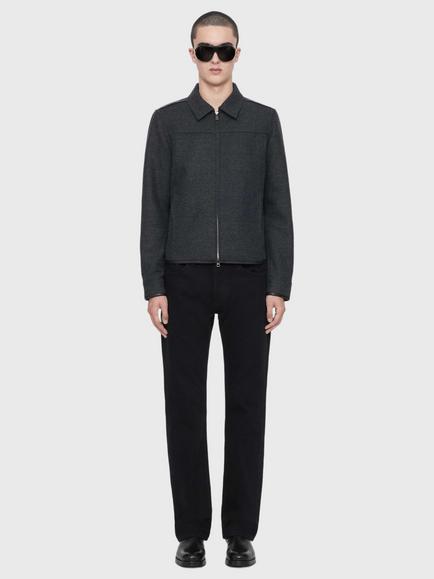 AllSaints Carlow Wool Rich Bomber Jacket, Grey Charcoal - view 2, Grey Charcoal