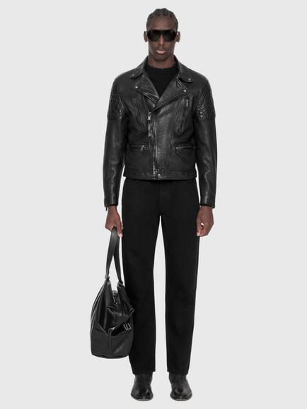 AllSaints Reed Leather Biker Jacket, Black - view 2, Black