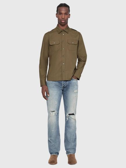 AllSaints Pure Cotton Long Sleeve Shirt - view 2, Green
