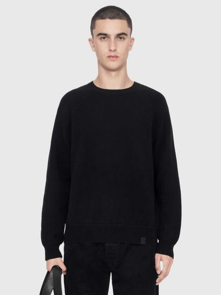 AllSaints Cove Crew Wool Blend Jumper, Nearly Black
