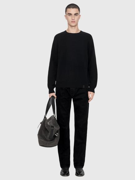 AllSaints Cove Crew Wool Blend Jumper - view 2, Nearly Black