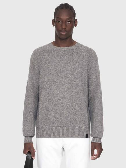 AllSaints Cove Crew Wool Blend Jumper, Grey Marl