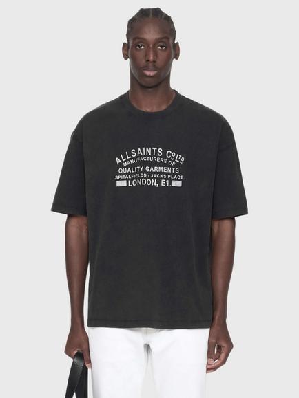AllSaints Abode T-Shirt, Black, Black/Nearly Black