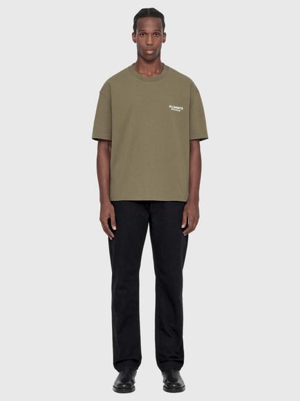 AllSaints Shadow T-Shirt, Mid Green - view 2, Mid Green