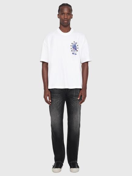 AllSaints Cotton Timer Print Short Sleeve Crew Neck T-Shirt - view 2, White