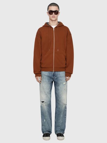 AllSaints Brax Zip Hoodie, Orange - view 2, Orange Mid