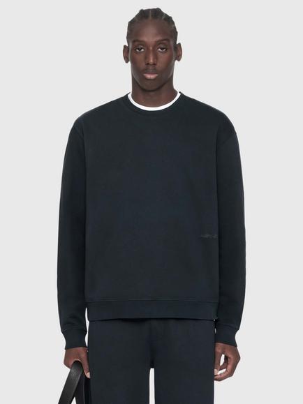 AllSaints River Cotton Crew Neck Sweatshirt, Navy