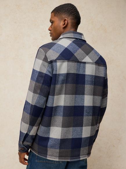 White Stuff Hetton Check Borg Lined Jacket, Green - view 2, Green