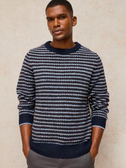 White Stuff Hamilton Stripe Crew Neck Jumper, Blue/Multi, Blue/Multi