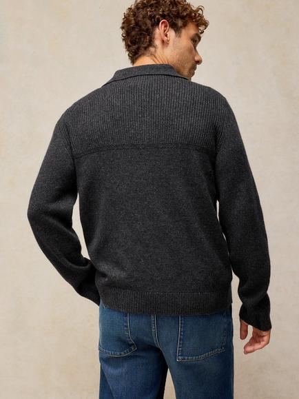 White Stuff Milton Lambswool Rich Jumper, Mid Grey - view 2, Mid Grey