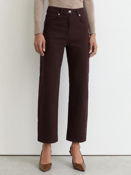 Reiss Petite Selin Mid Rise Straight Leg Jeans, Grape, Grape