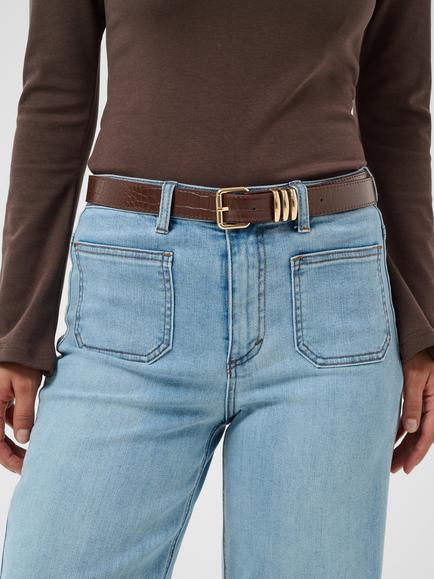 KAFFE Sienna Belt, Fudge/Gold - view 2, Fudge/Gold