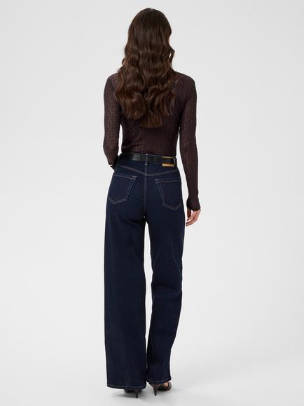 KAFFE Kaallison Semi-Sheer Long Sleeve Top, Fudge - view 2, Fudge