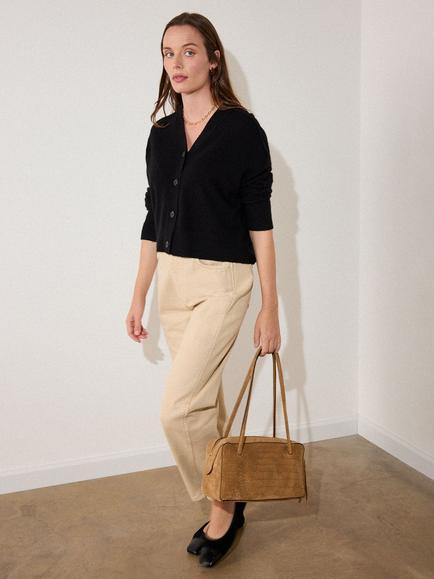 Whistles Cashmere Cardigan, Black - view 2, Black