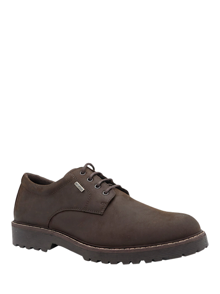 Jones Bootmaker Halewood Leather Derby Shoes, Dark Brown - view 2, Dark Brown