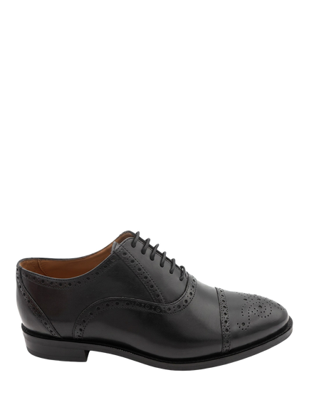Jones Bootmaker Maynard Wide Fit Oxford Shoes, Black, Black
