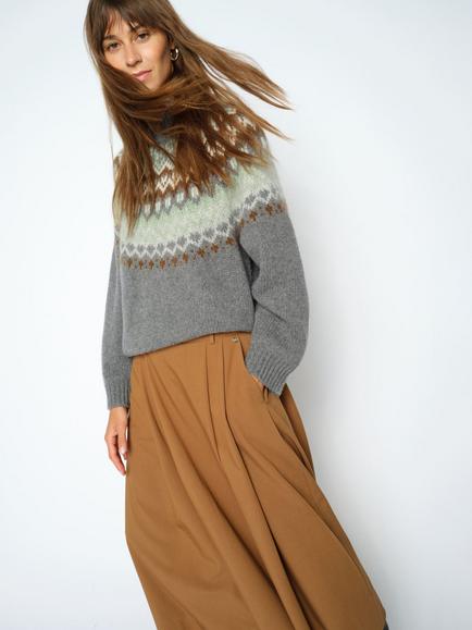 MOS MOSH Mmdaya Wool Rich High Neck Jumper, Thunderstorm, Thunderstorm
