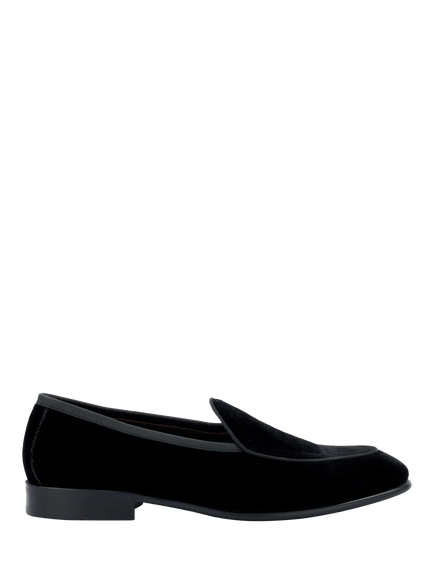 Dune London Sincerely Velvet Loafers, Black