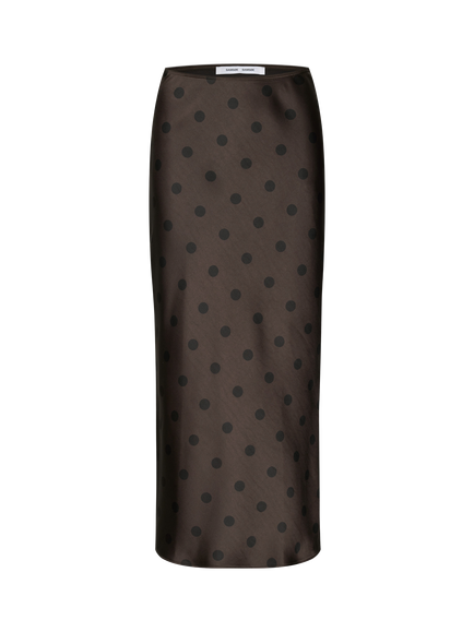 Samsøe Samsøe Saagnetta Maxi Skirt, Brown/Black, Brown/Black