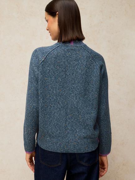 White Stuff Talia High Neck Jumper - view 2, Teal