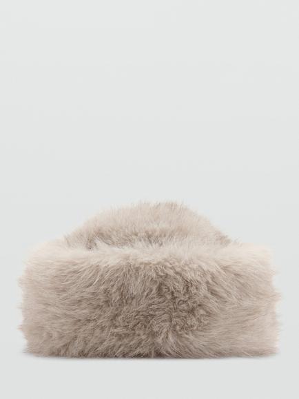 Mango Sculpted Plush Bucket Hat, Raw