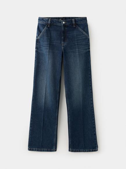 Mango Cindy Mid Rise Straight Leg Jeans, Navy, Navy