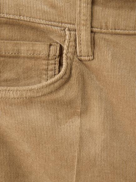 Mango Jolen Corduroy Mid Rise Flared Jeans - view 2, Camel